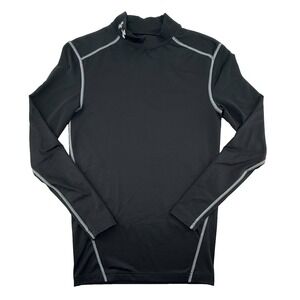 Under Armour ColdGear Fitted Mock Neck Men's Medium Black Long Sleeve Athletic